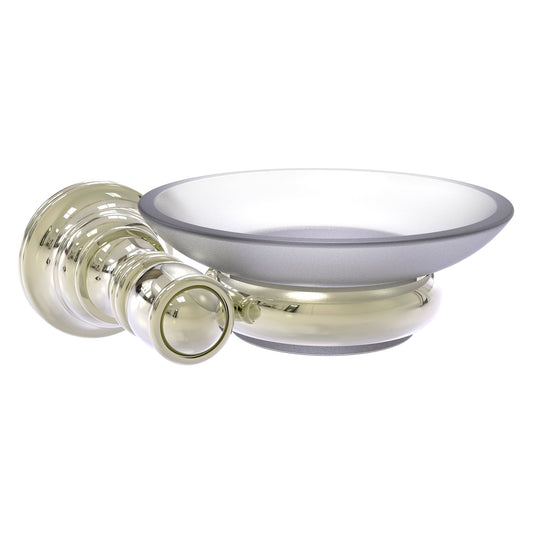 Allied Brass Carolina 5" x 4.6" Polished Nickel Solid Brass Wall-Mounted Soap Dish