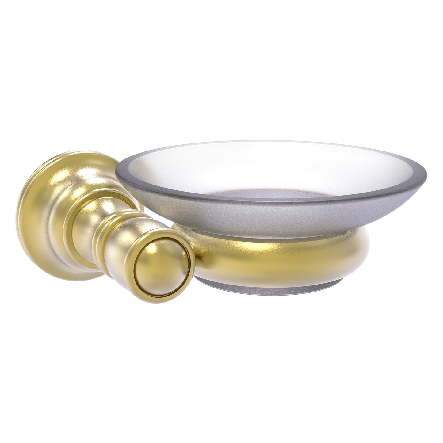 Allied Brass Carolina 5" x 4.6" Satin Brass Solid Brass Wall-Mounted Soap Dish