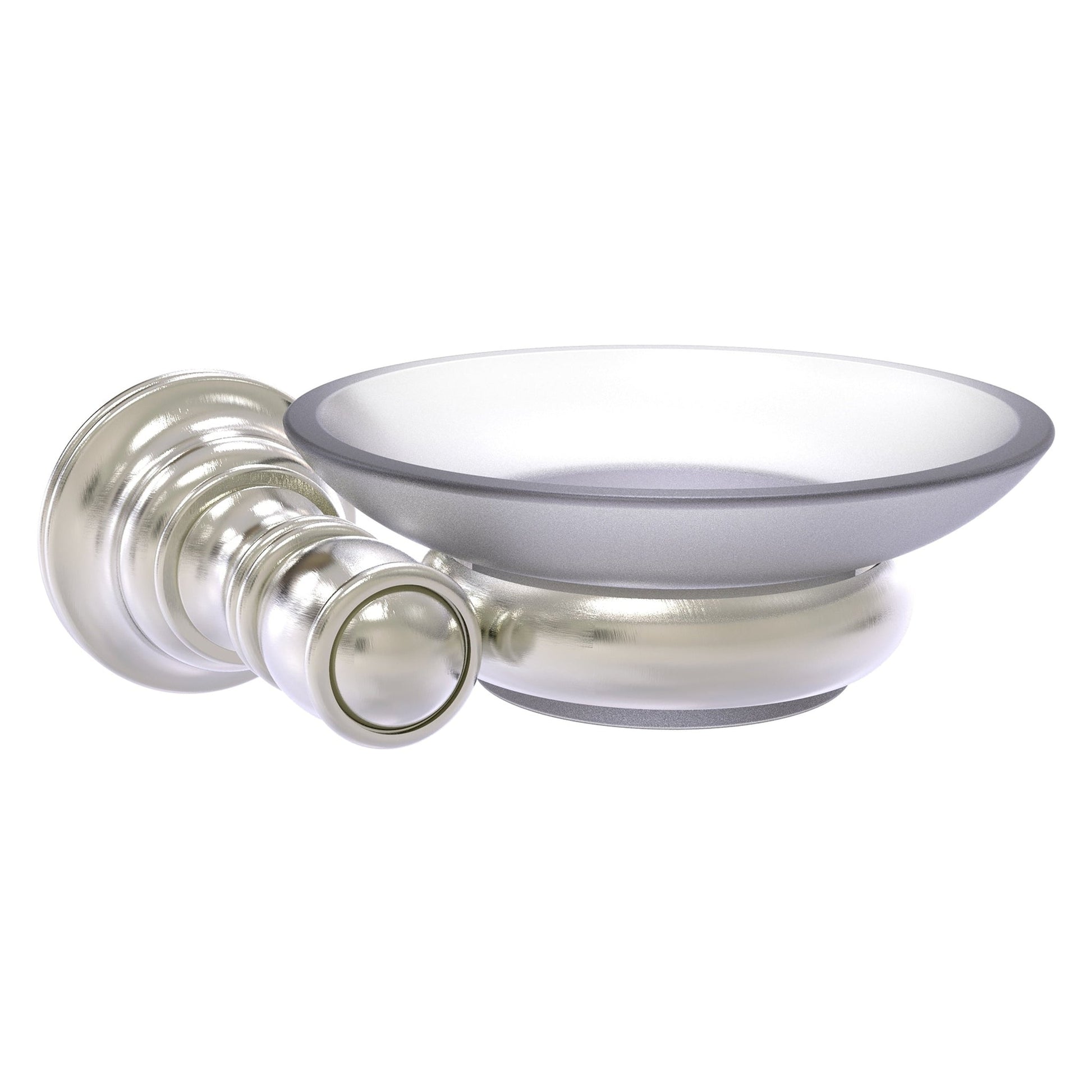 Allied Brass Carolina 5" x 4.6" Satin Nickel Solid Brass Wall-Mounted Soap Dish