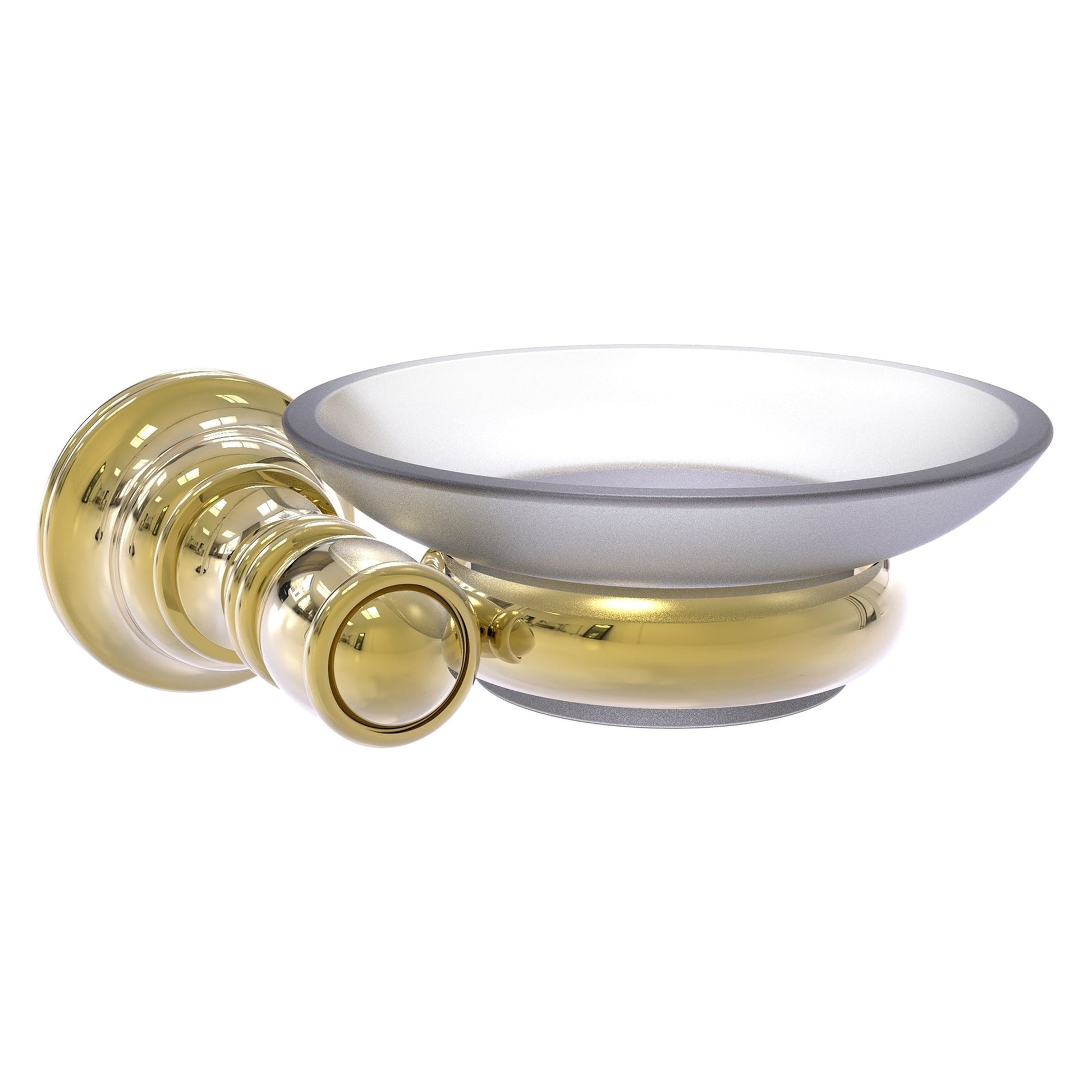 Allied Brass Carolina 5" x 4.6" Unlacquered Brass Solid Brass Wall-Mounted Soap Dish