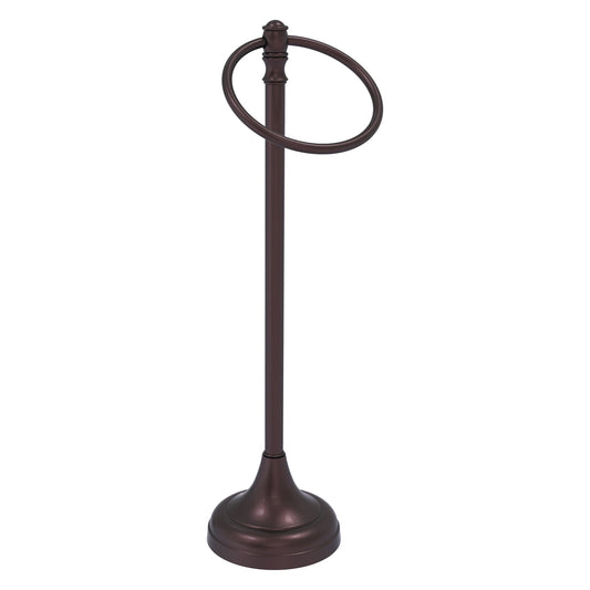 Allied Brass Carolina 5.5" x 7.5" Antique Bronze Solid Brass Towel Ring Stand