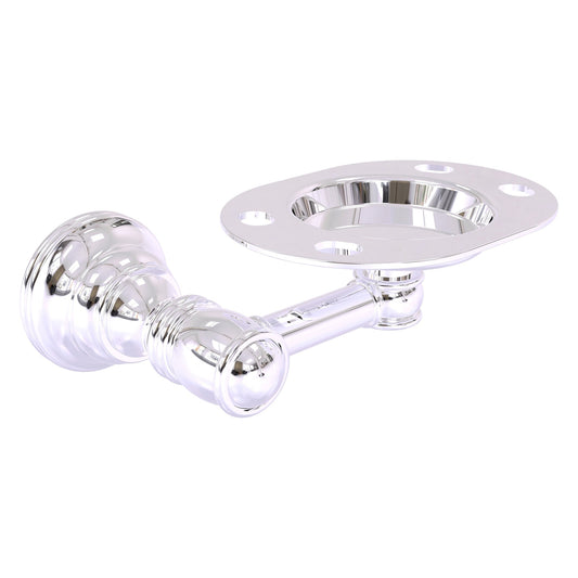 Allied Brass Carolina 5.7" x 4.4" Polished Chrome Solid Brass Tumbler and Toothbrush Holder