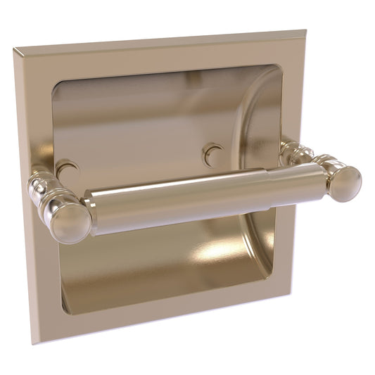 Allied Brass Carolina 6.125" x 4" Antique Pewter Solid Brass Recessed Toilet Paper Holder