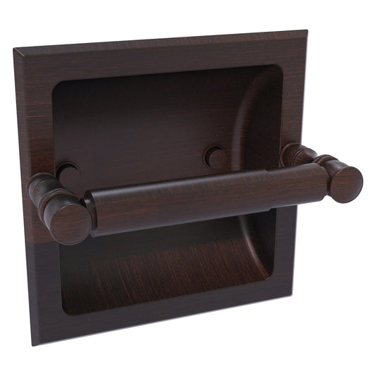 Allied Brass Carolina 6.125" x 4" Venetian Bronze Solid Brass Recessed Toilet Paper Holder