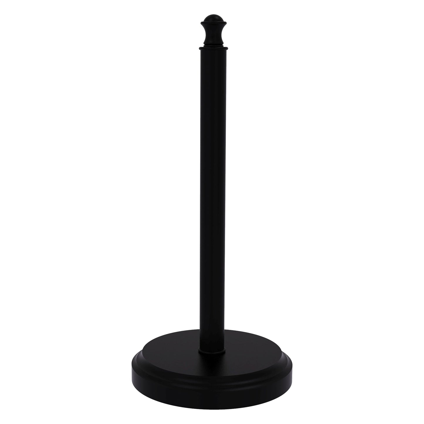Allied Brass Carolina 6.5" x 6.5" Matte Black Solid Brass Countertop Paper Towel Stand