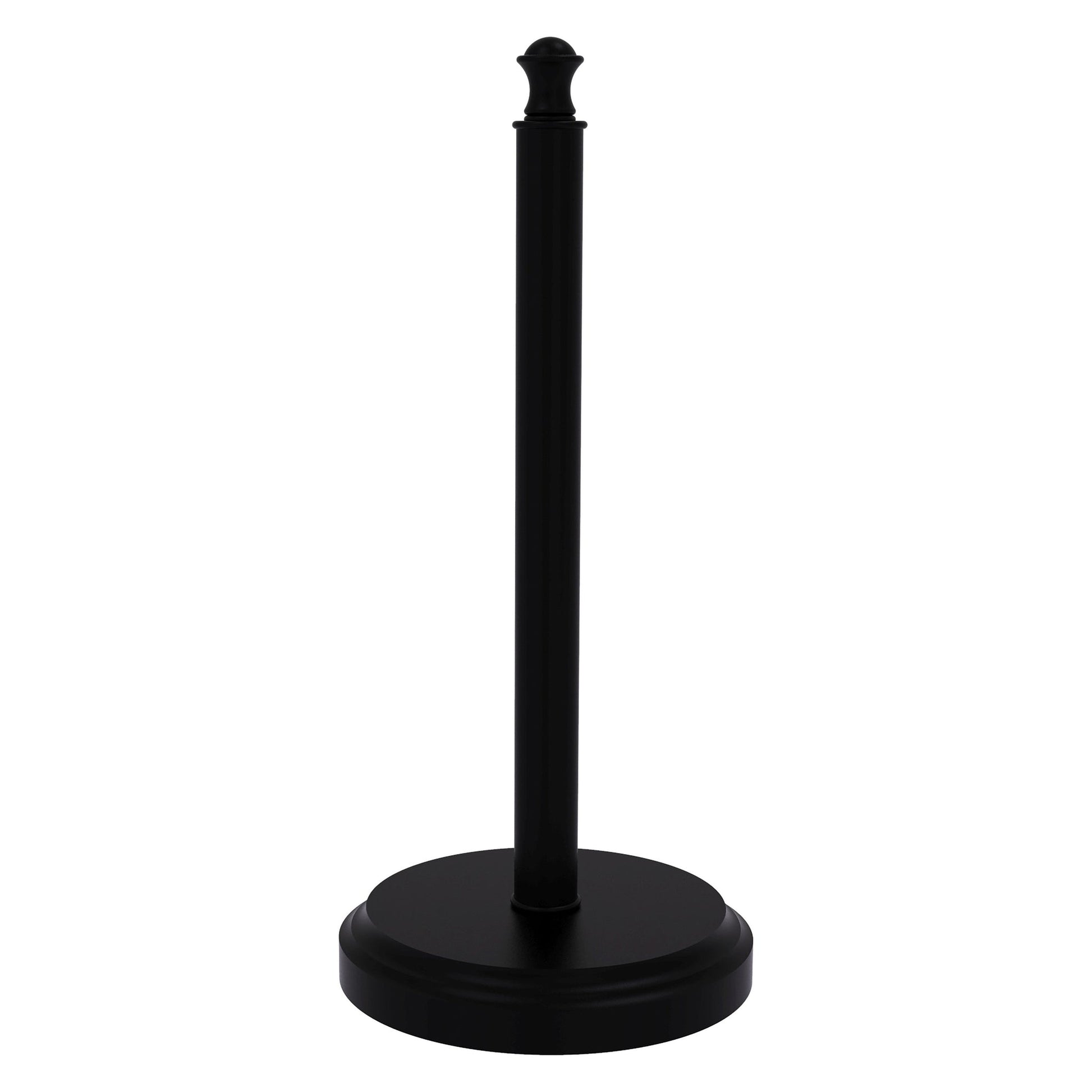 Allied Brass Carolina 6.5" x 6.5" Matte Black Solid Brass Countertop Paper Towel Stand