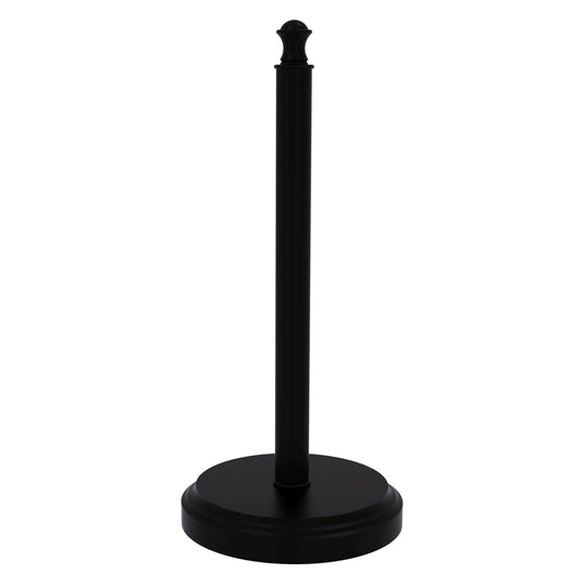Allied Brass Carolina 6.5" x 6.5" Matte Black Solid Brass Countertop Paper Towel Stand