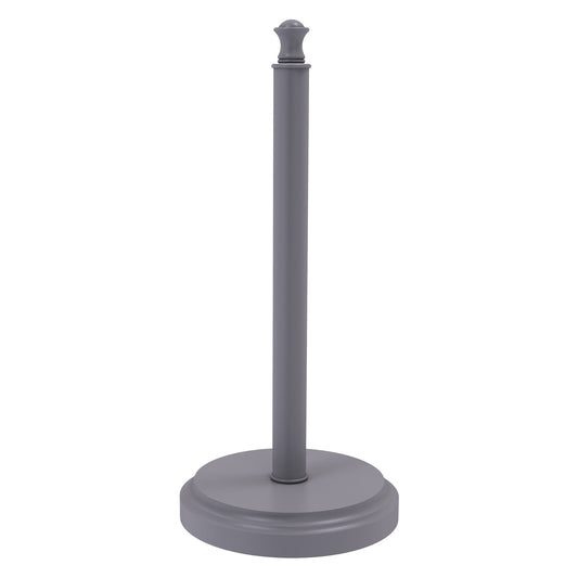 Allied Brass Carolina 6.5" x 6.5" Matte Gray Solid Brass Countertop Paper Towel Stand