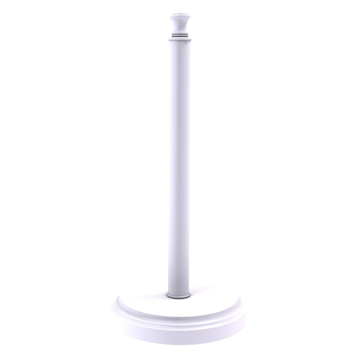 Allied Brass Carolina 6.5" x 6.5" Matte White Solid Brass Countertop Paper Towel Stand