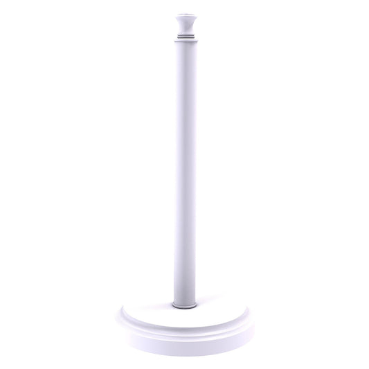 Allied Brass Carolina 6.5" x 6.5" Matte White Solid Brass Countertop Paper Towel Stand