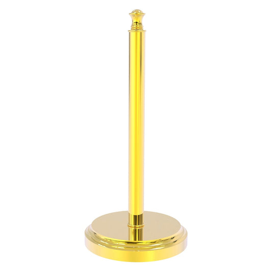Allied Brass Carolina 6.5" x 6.5" Polished Brass Solid Brass Countertop Paper Towel Stand