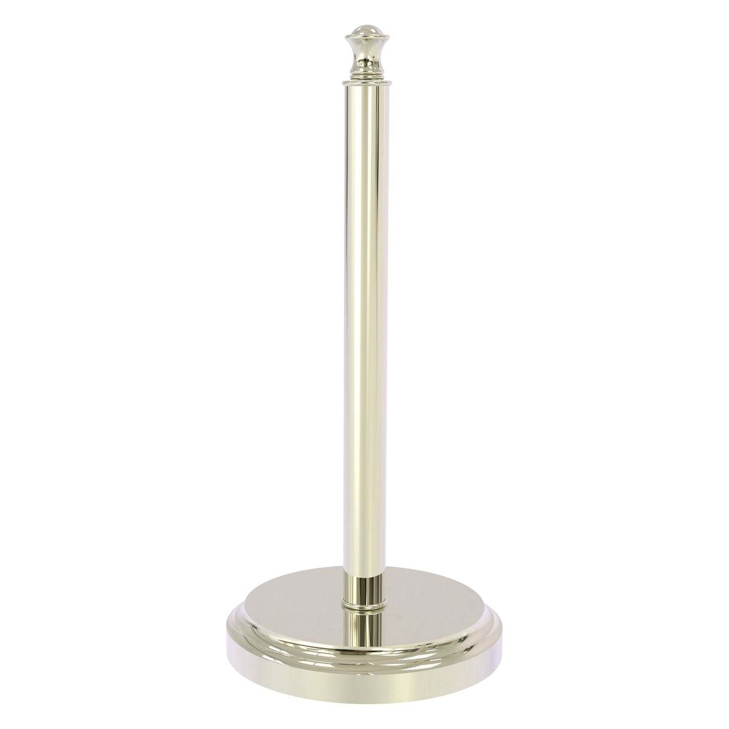 Allied Brass Carolina 6.5" x 6.5" Polished Nickel Solid Brass Countertop Paper Towel Stand