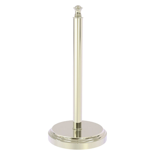 Allied Brass Carolina 6.5" x 6.5" Polished Nickel Solid Brass Countertop Paper Towel Stand