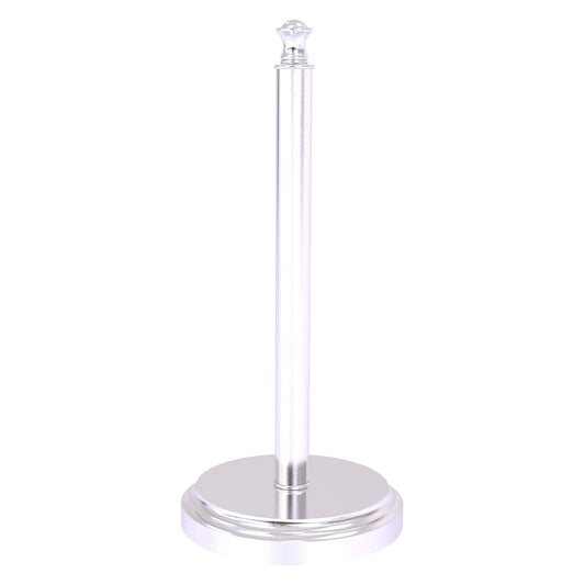 Allied Brass Carolina 6.5" x 6.5" Satin Chrome Solid Brass Countertop Paper Towel Stand