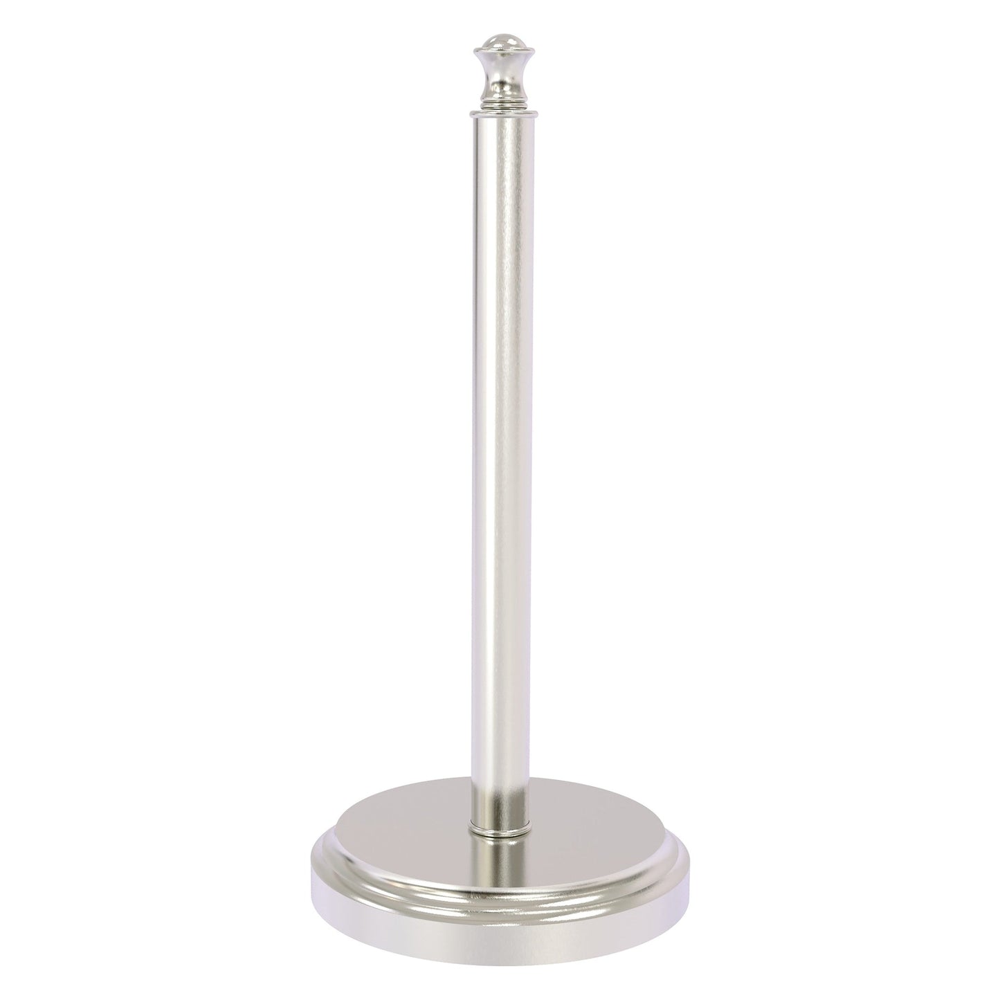 Allied Brass Carolina 6.5" x 6.5" Satin Nickel Solid Brass Countertop Paper Towel Stand