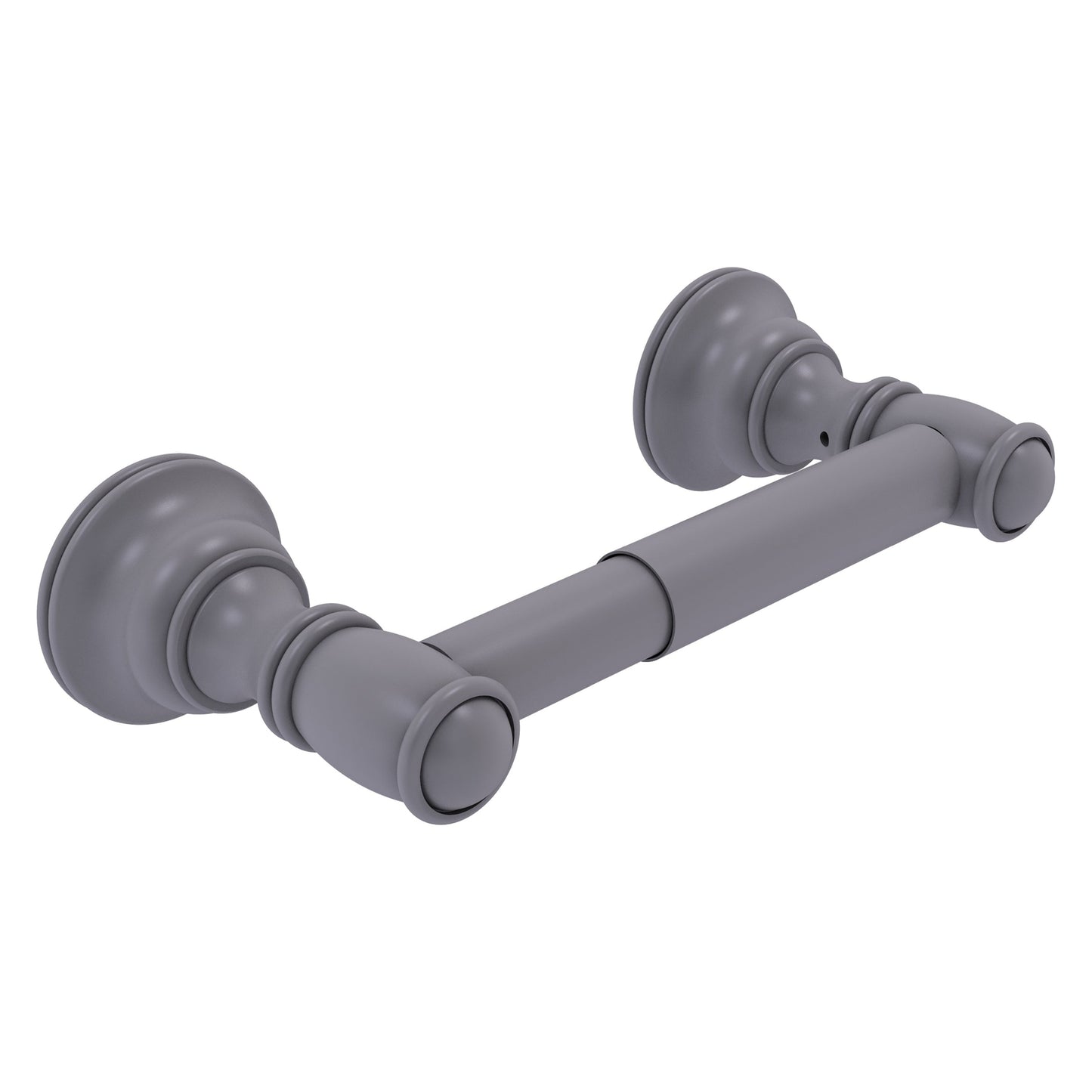 Allied Brass Carolina 8" x 3.3" Matte Gray Solid Brass 2-Post Toilet Tissue Holder