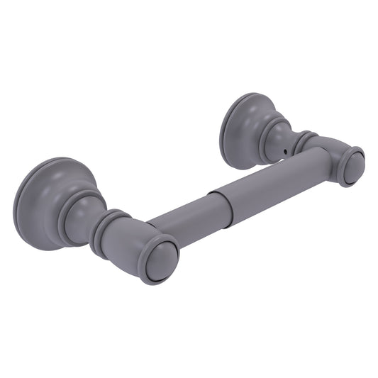Allied Brass Carolina 8" x 3.3" Matte Gray Solid Brass 2-Post Toilet Tissue Holder