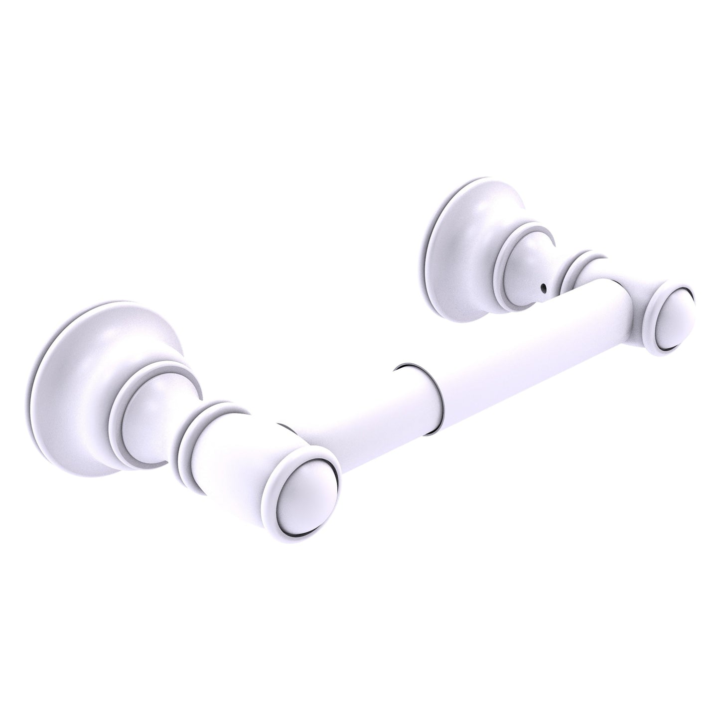 Allied Brass Carolina 8" x 3.3" Matte White Solid Brass 2-Post Toilet Tissue Holder