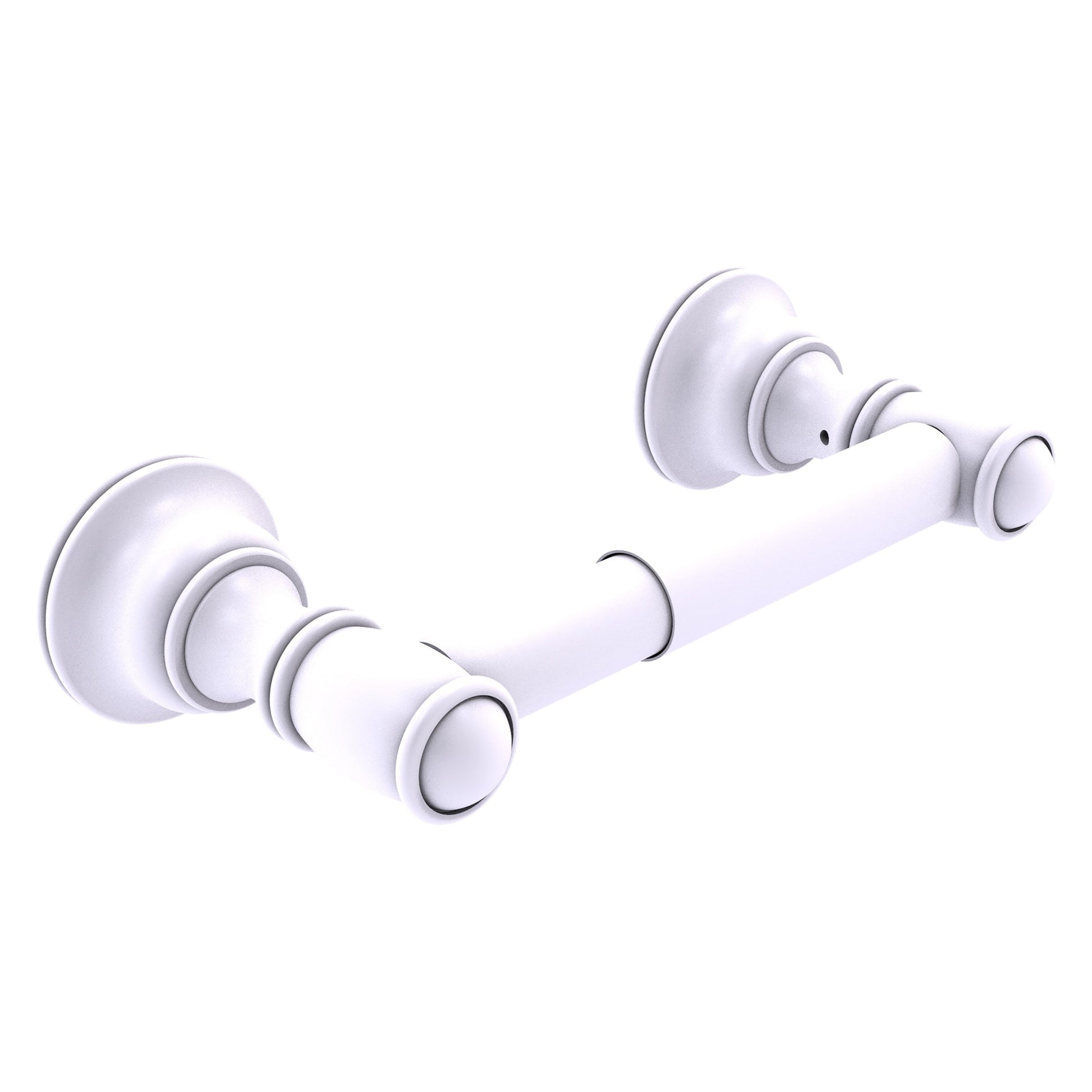 Allied Brass Carolina 8" x 3.3" Matte White Solid Brass 2-Post Toilet Tissue Holder