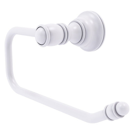 Allied Brass Carolina 8" x 3.3" Matte White Solid Brass Euro-Style Toilet Tissue Holder