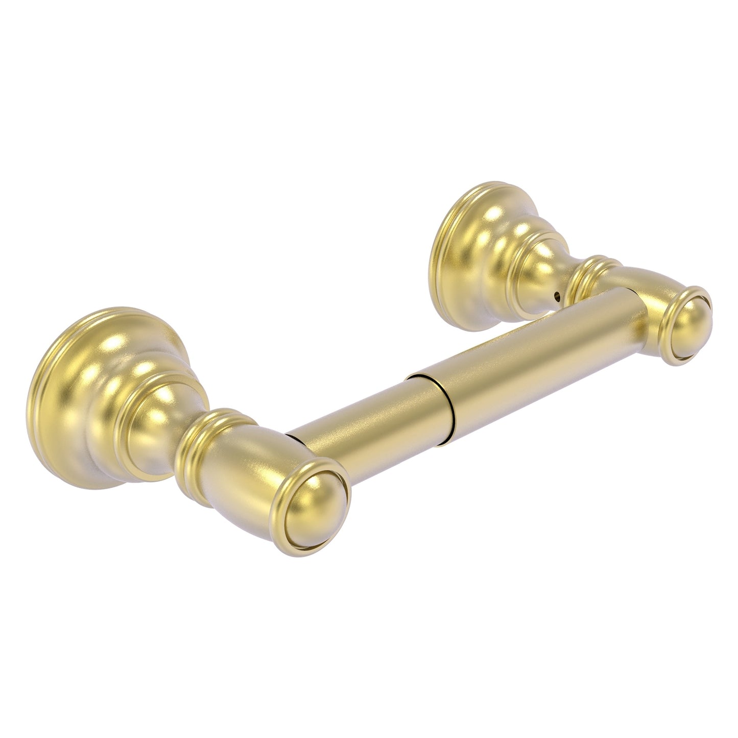 Allied Brass Carolina 8" x 3.3" Satin Brass Solid Brass 2-Post Toilet Tissue Holder