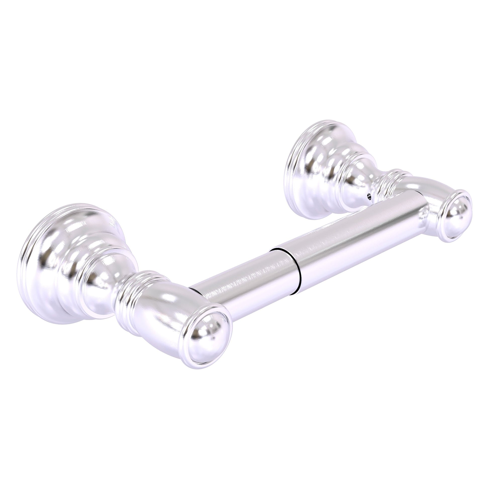 Allied Brass Carolina 8" x 3.3" Satin Chrome Solid Brass 2-Post Toilet Tissue Holder