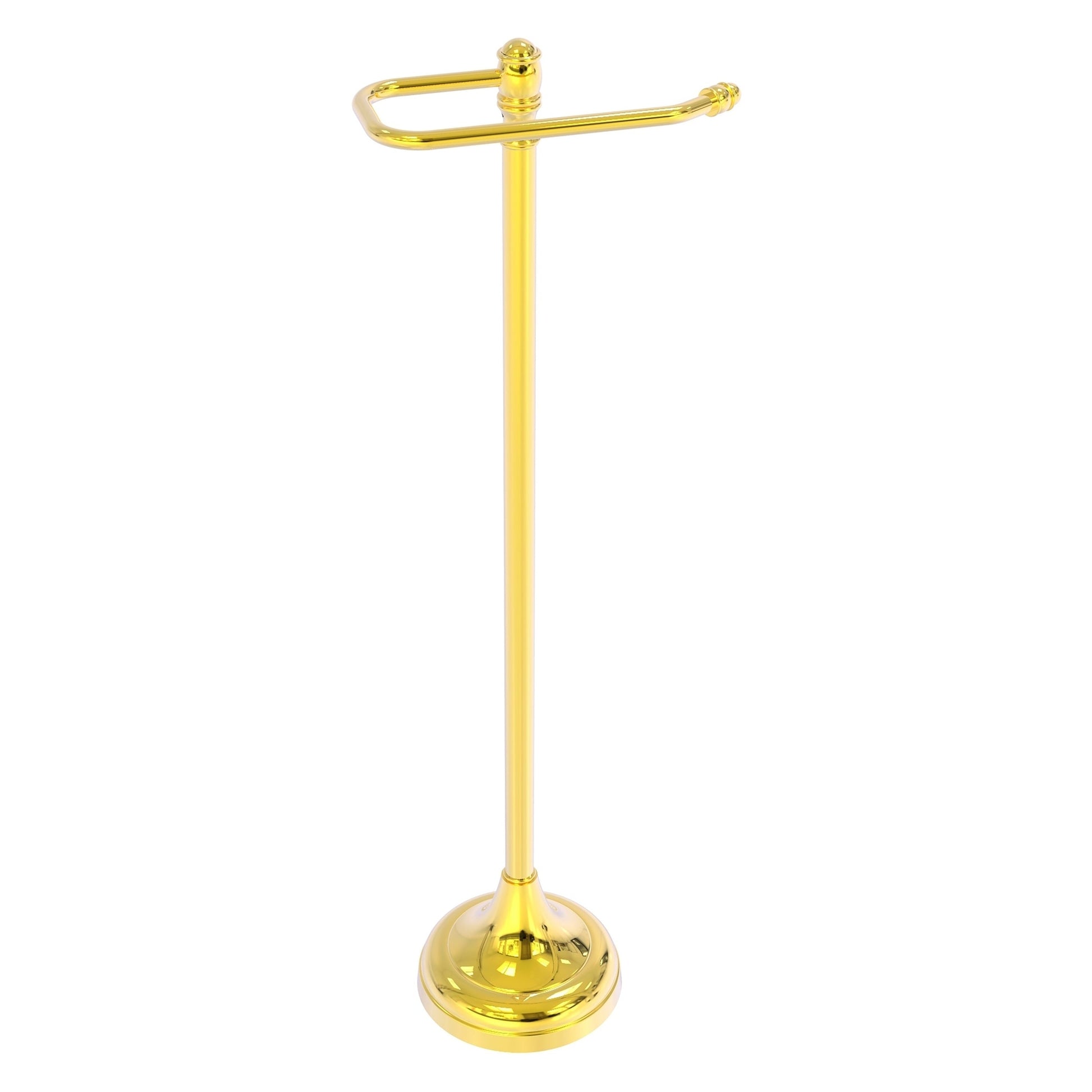 Allied Brass Carolina 8" x 6" Polished Brass Solid Brass Freestanding Euro-Style Toilet Paper Holder