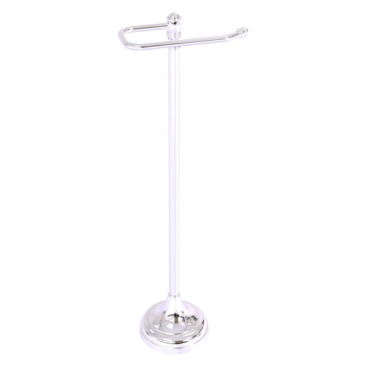 Allied Brass Carolina 8" x 6" Polished Chrome Solid Brass Freestanding Euro-Style Toilet Paper Holder