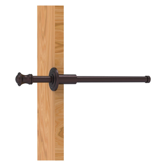 Allied Brass Carolina 9.8" x 1.8" Antique Bronze Solid Brass Retractable Pullout Garment Rod