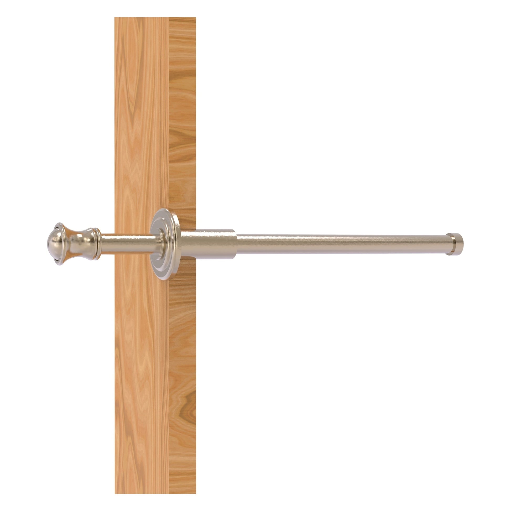 Allied Brass Carolina 9.8" x 1.8" Antique Pewter Solid Brass Retractable Pullout Garment Rod