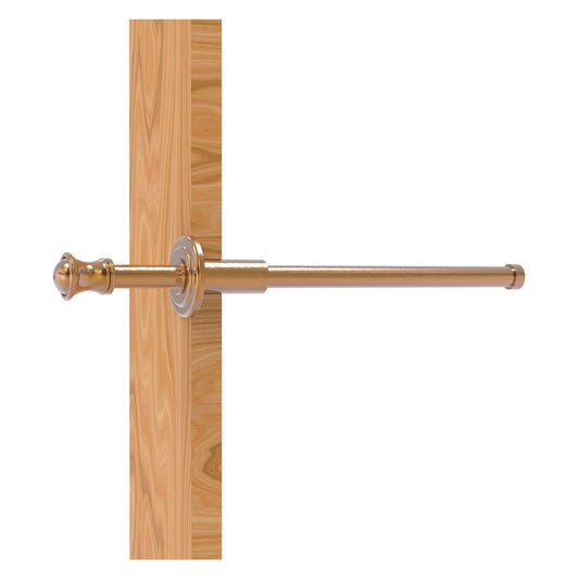 Allied Brass Carolina 9.8" x 1.8" Brushed Bronze Solid Brass Retractable Pullout Garment Rod