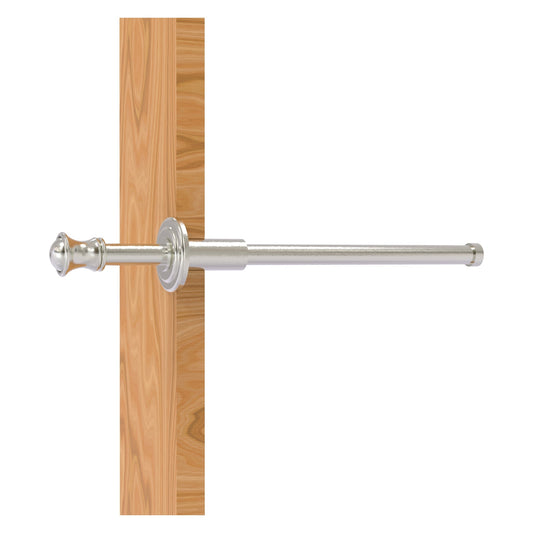 Allied Brass Carolina 9.8" x 1.8" Satin Nickel Solid Brass Retractable Pullout Garment Rod