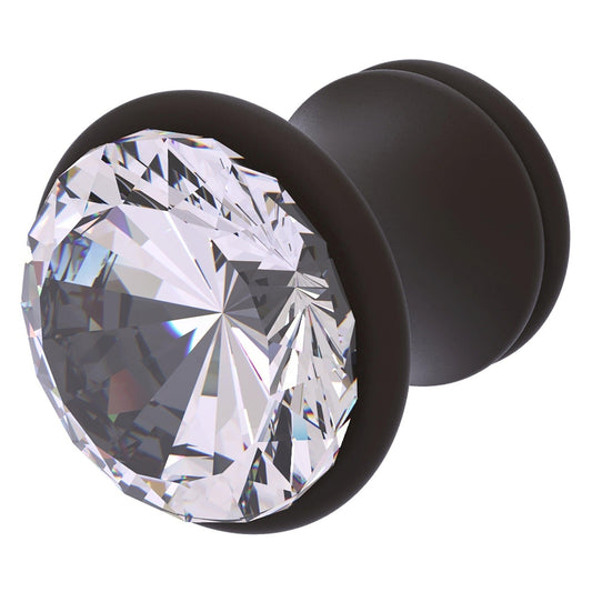 Allied Brass Carolina Crystal 1" x 1.25" Oil Rubbed Bronze Solid Brass Cabinet Knob