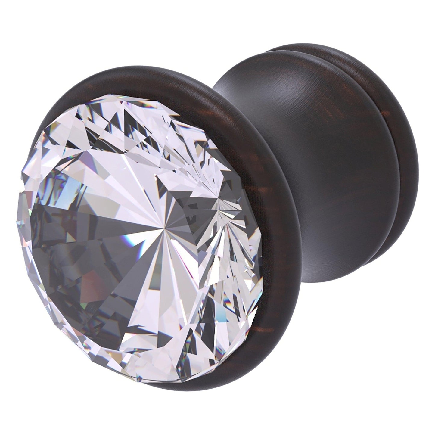Allied Brass Carolina Crystal 1" x 1.25" Venetian Bronze Solid Brass Cabinet Knob