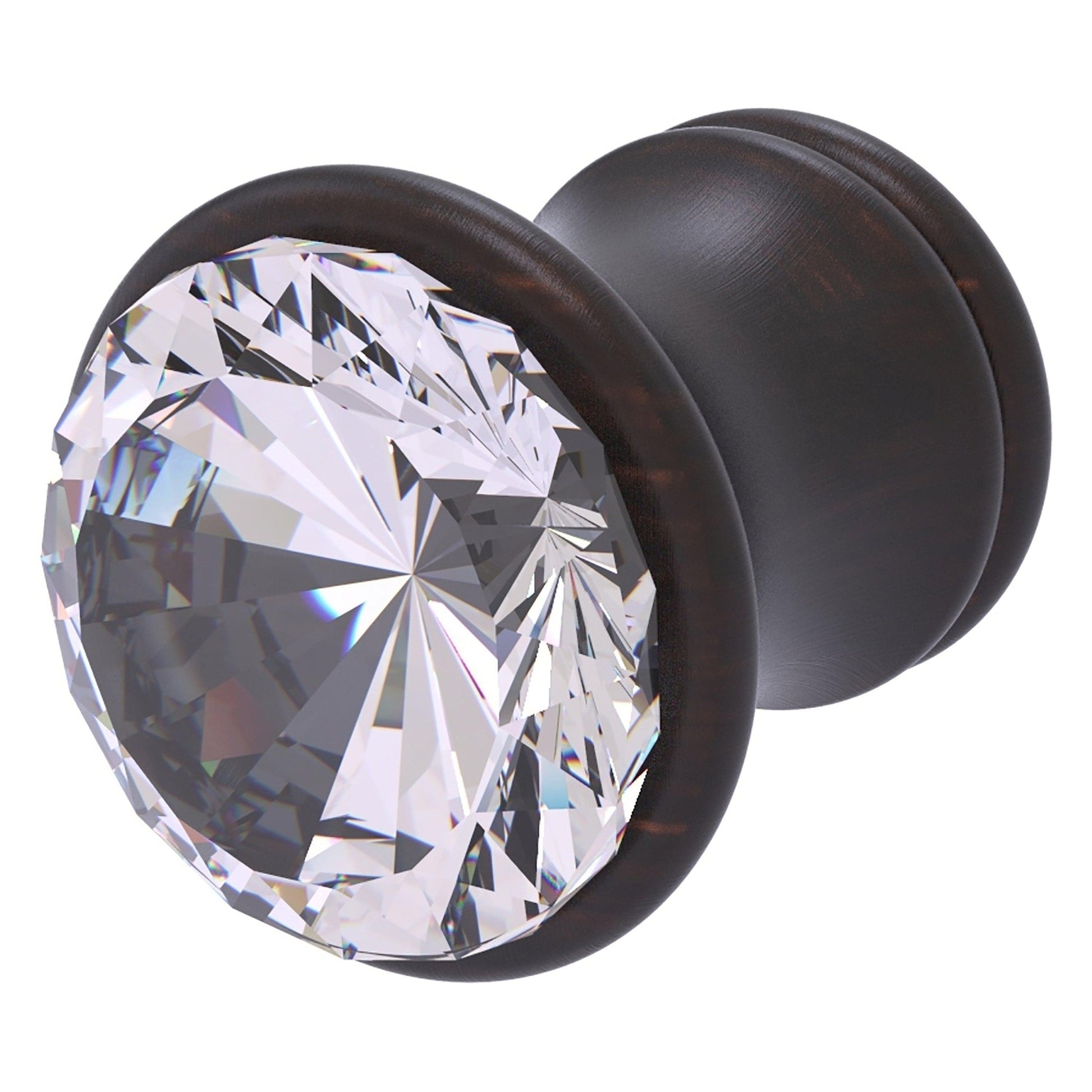 Allied Brass Carolina Crystal 1" x 1.25" Venetian Bronze Solid Brass Cabinet Knob