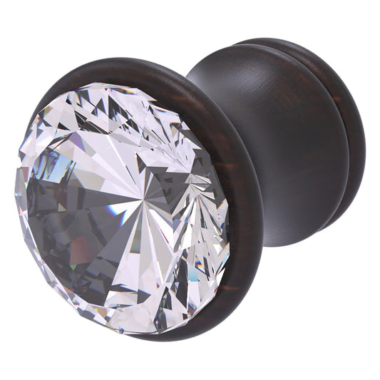 Allied Brass Carolina Crystal 1" x 1.25" Venetian Bronze Solid Brass Cabinet Knob