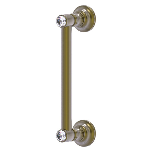Allied Brass Carolina Crystal 10" x 3.6" Antique Brass Solid Brass Door Pull