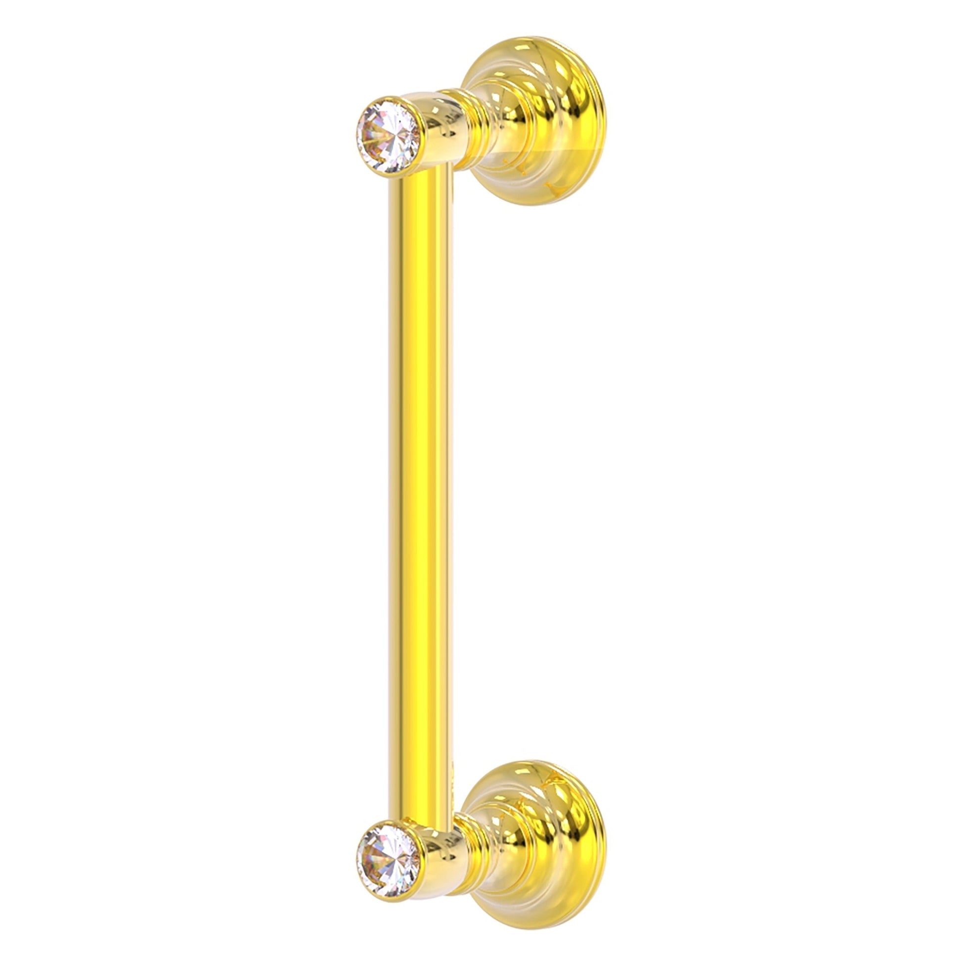 Allied Brass Carolina Crystal 10" x 3.6" Polished Brass Solid Brass Door Pull