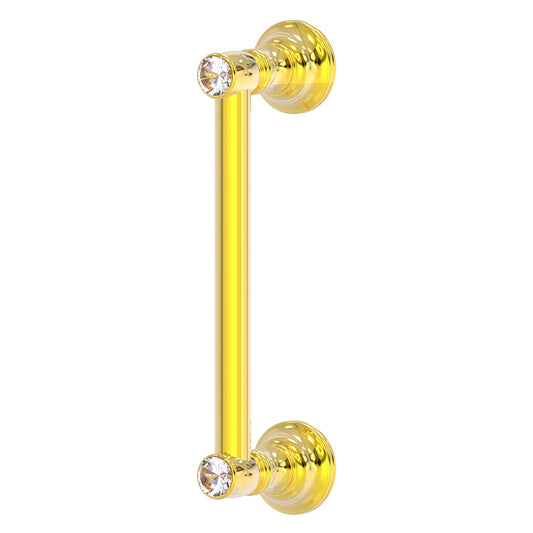 Allied Brass Carolina Crystal 10" x 3.6" Polished Brass Solid Brass Door Pull