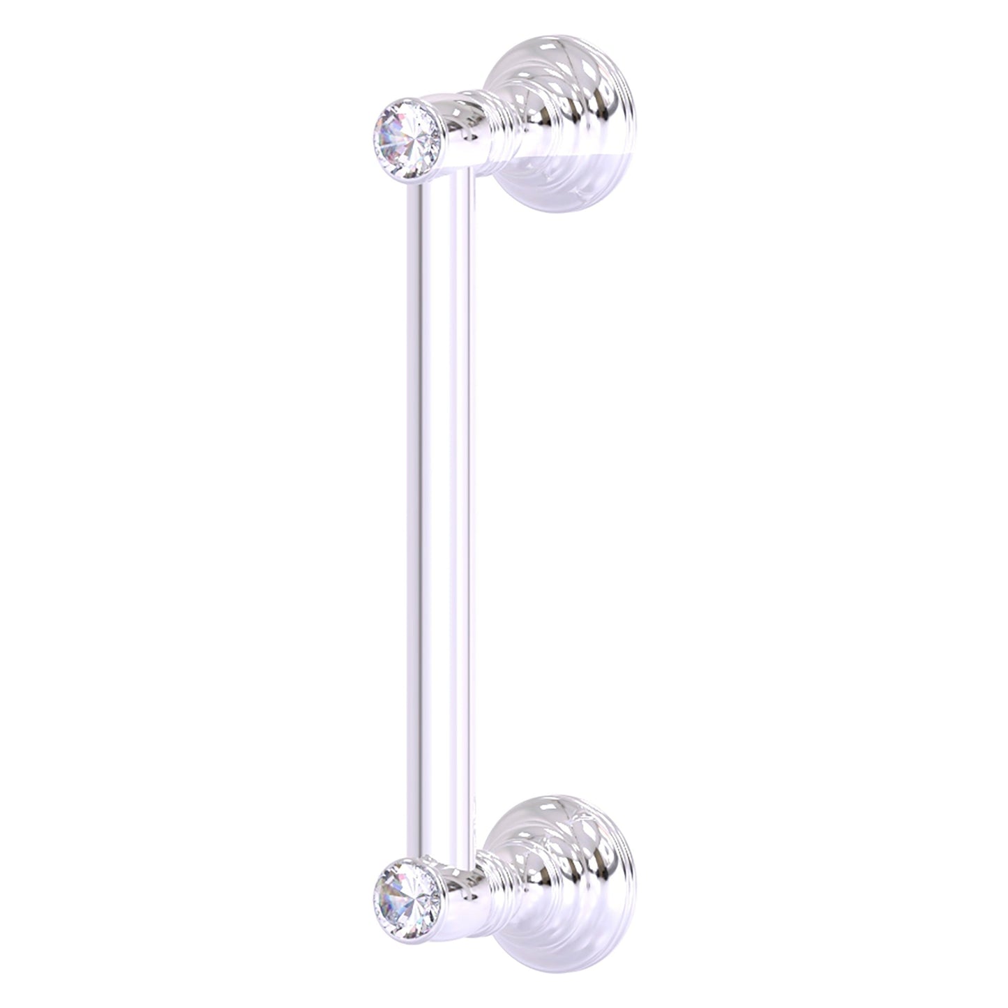 Allied Brass Carolina Crystal 10" x 3.6" Polished Chrome Solid Brass Door Pull