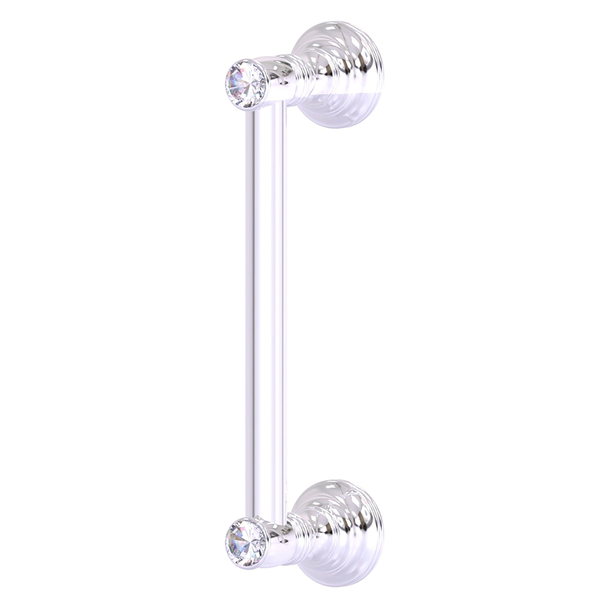 Allied Brass Carolina Crystal 10" x 3.6" Polished Chrome Solid Brass Door Pull
