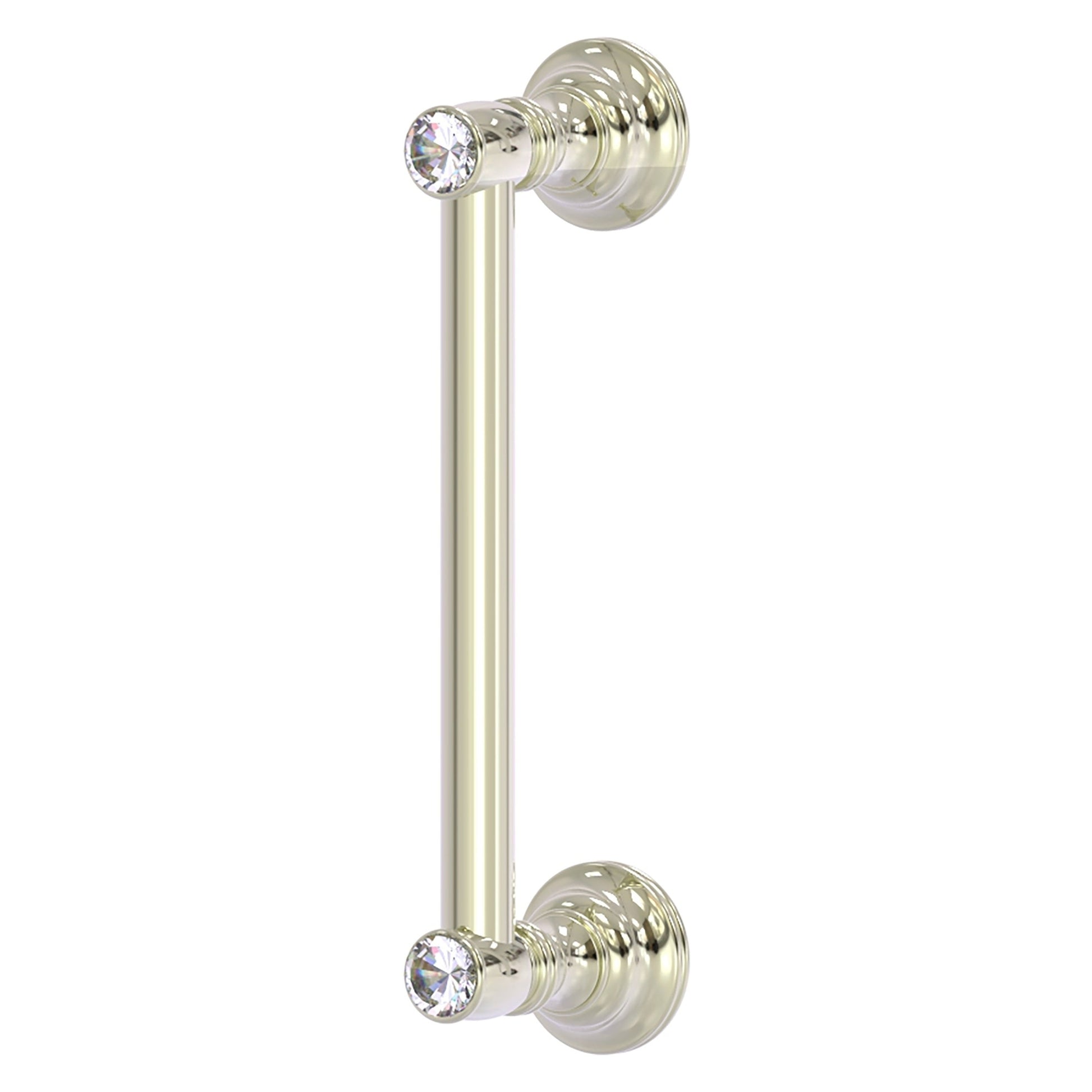 Allied Brass Carolina Crystal 10" x 3.6" Polished Nickel Solid Brass Door Pull