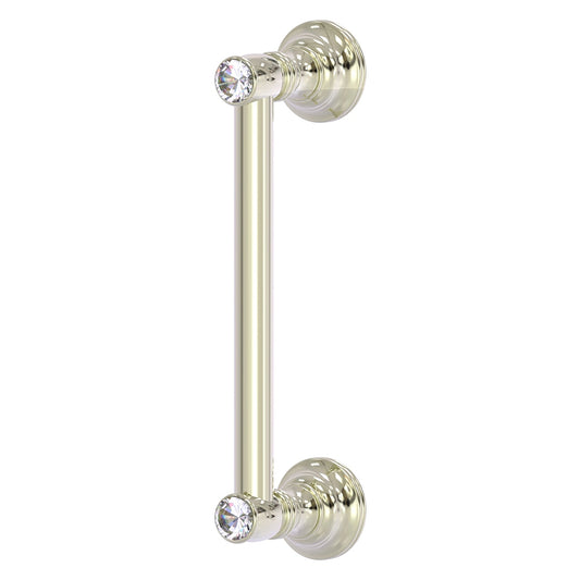 Allied Brass Carolina Crystal 10" x 3.6" Polished Nickel Solid Brass Door Pull