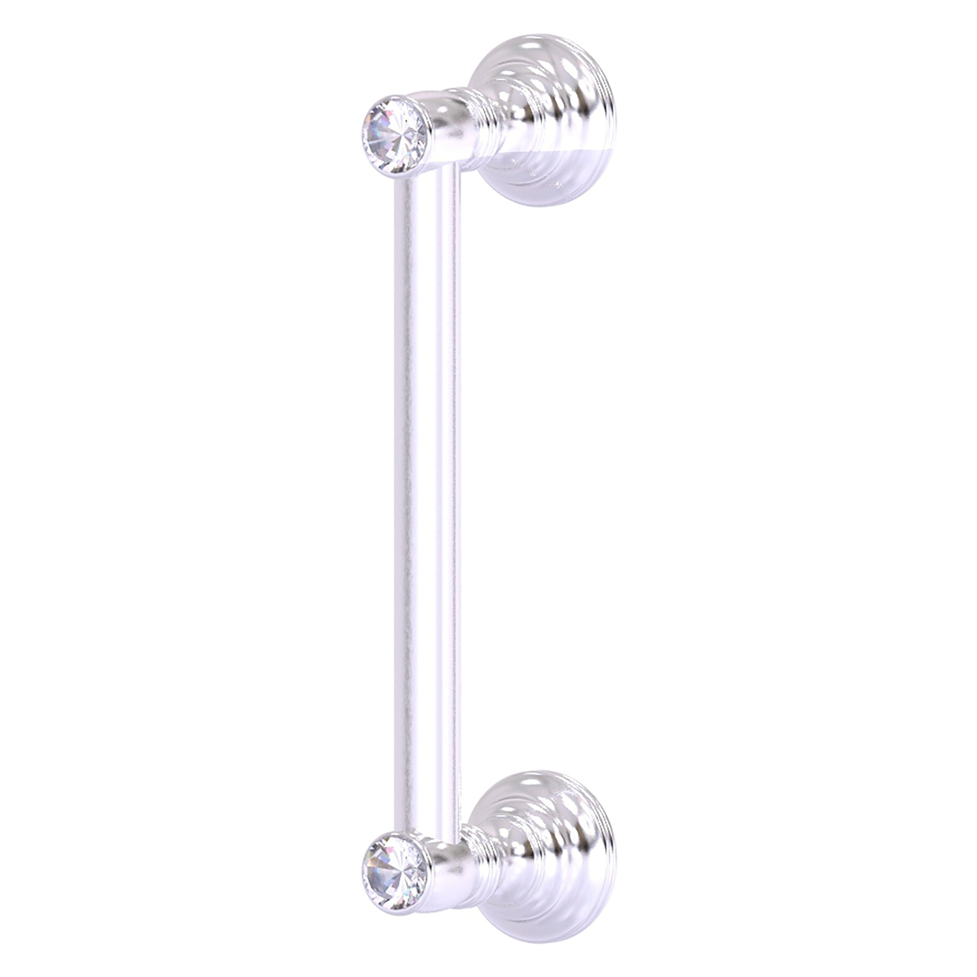 Allied Brass Carolina Crystal 10" x 3.6" Satin Chrome Solid Brass Door Pull