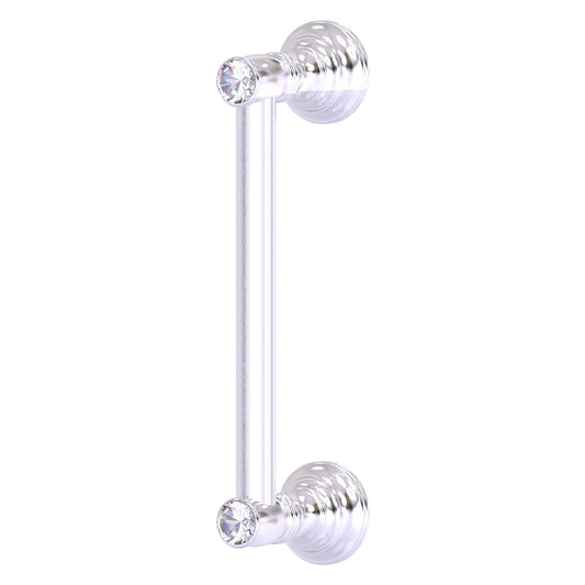 Allied Brass Carolina Crystal 10" x 3.6" Satin Chrome Solid Brass Door Pull