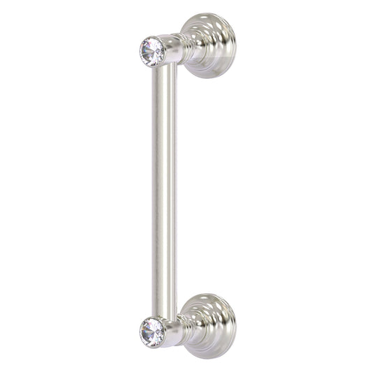 Allied Brass Carolina Crystal 10" x 3.6" Satin Nickel Solid Brass Door Pull