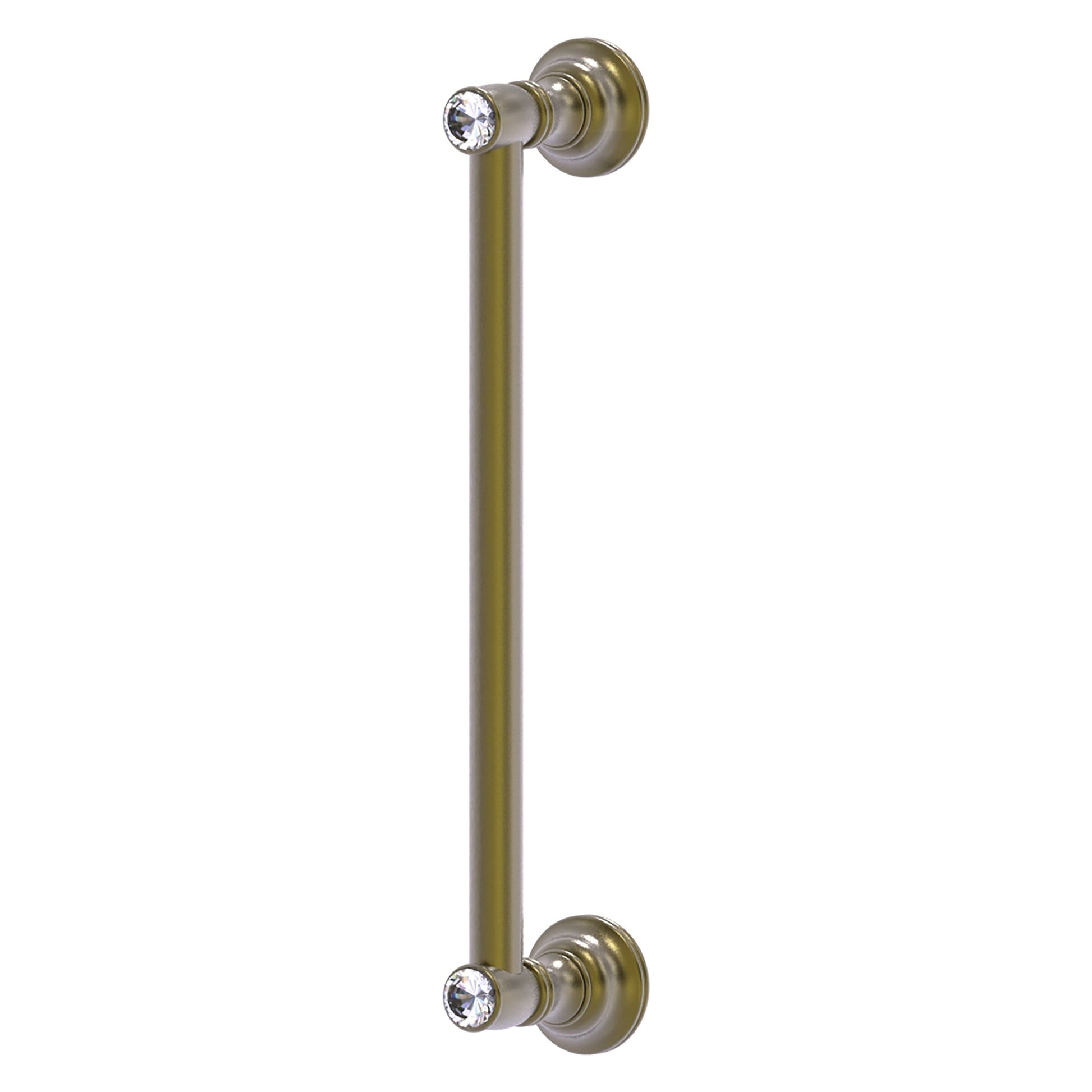 Allied Brass Carolina Crystal 14" x 3.6" Antique Brass Solid Brass Door Pull