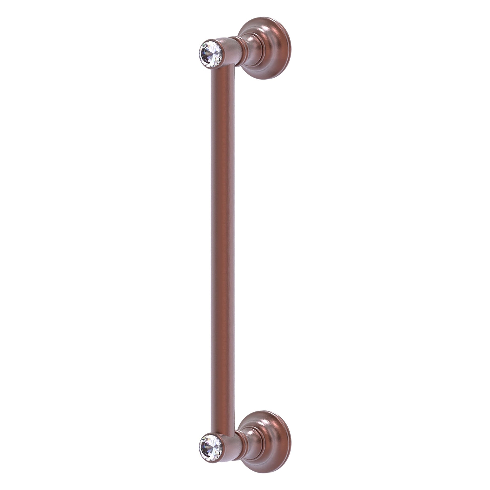 Allied Brass Carolina Crystal 14" x 3.6" Antique Copper Solid Brass Door Pull