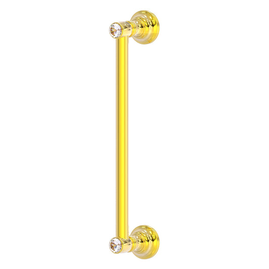 Allied Brass Carolina Crystal 14" x 3.6" Polished Brass Solid Brass Door Pull