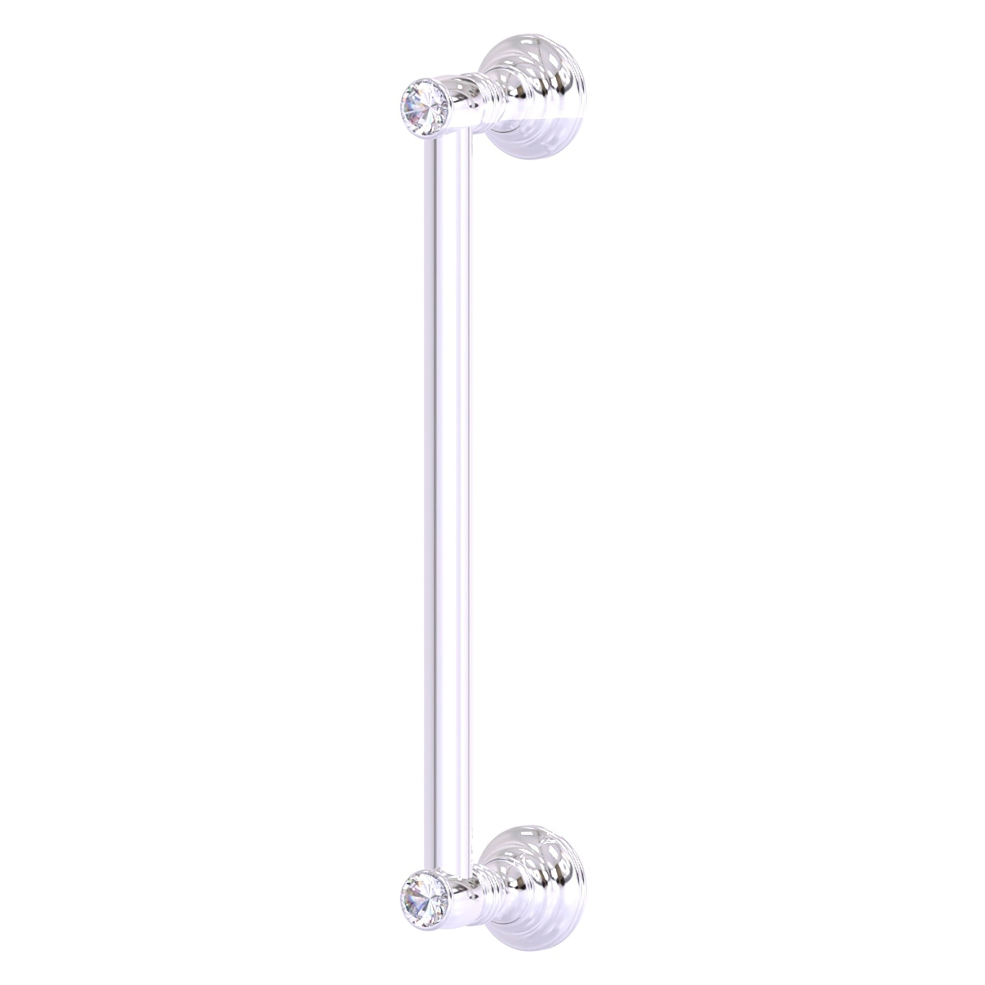 Allied Brass Carolina Crystal 14" x 3.6" Polished Chrome Solid Brass Door Pull